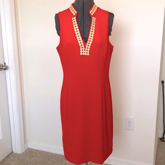 Pappagallo Dresses & Skirts - Pappagallo Red and Gold Dress